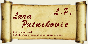 Lara Putniković vizit kartica